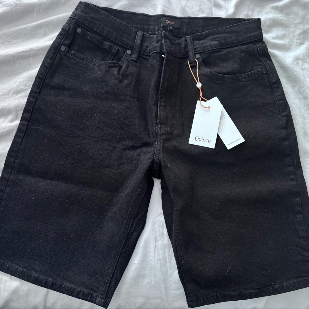 Quince Men's Black Denim Jean Shorts